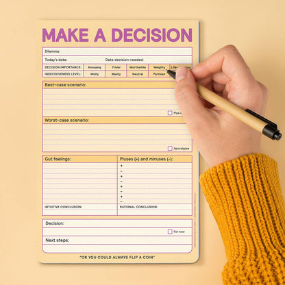 Notepad; Make a Decision (Pastel Version, 60 Sheets)