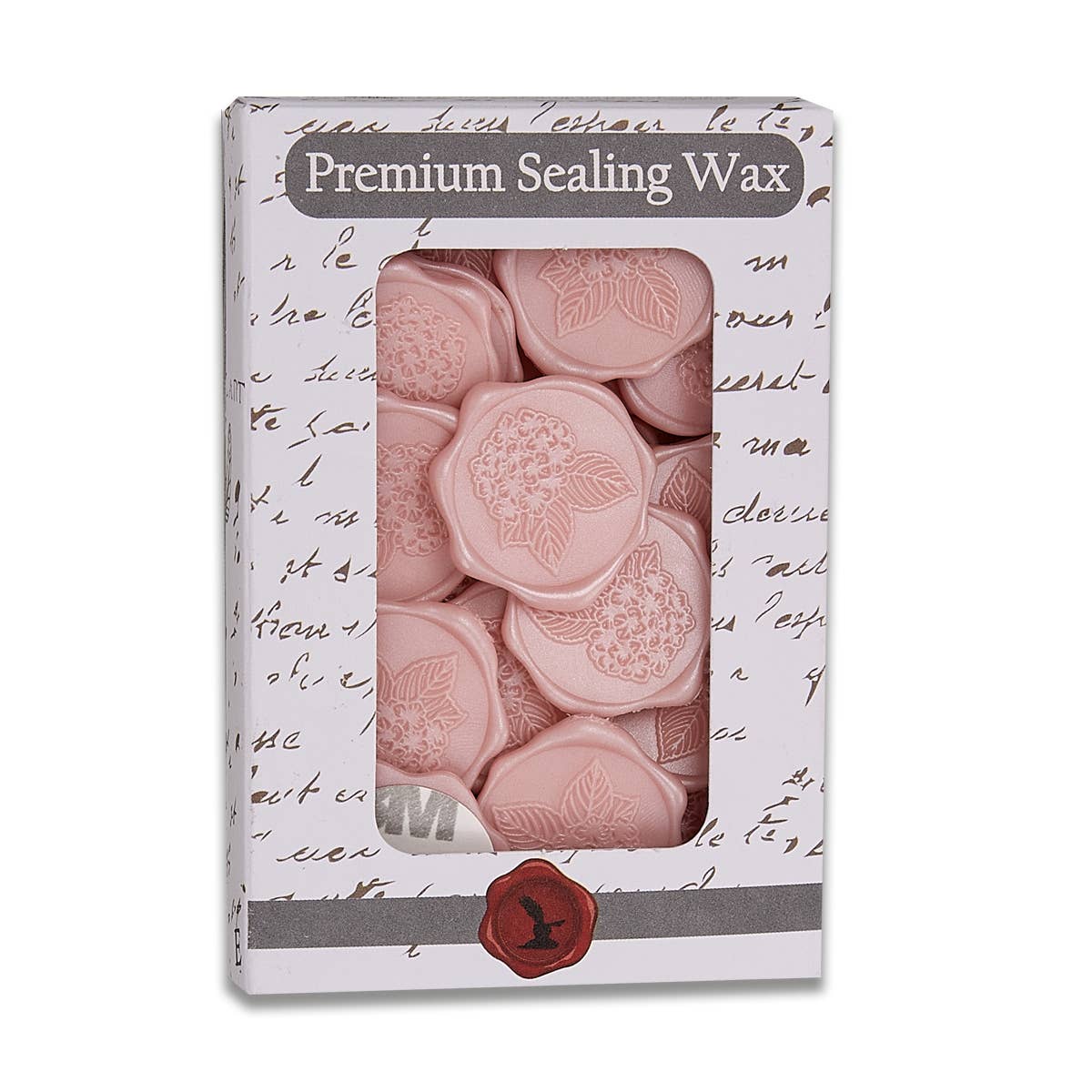 Wax Seal Stickers; Light Pink Hydrangea (25 Count)