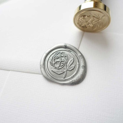 Wax Seal Stamp; Peony Flower