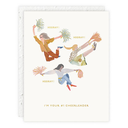 Seedlings Congratulations Card; #1 Cheerleader (Plantable Envelope)