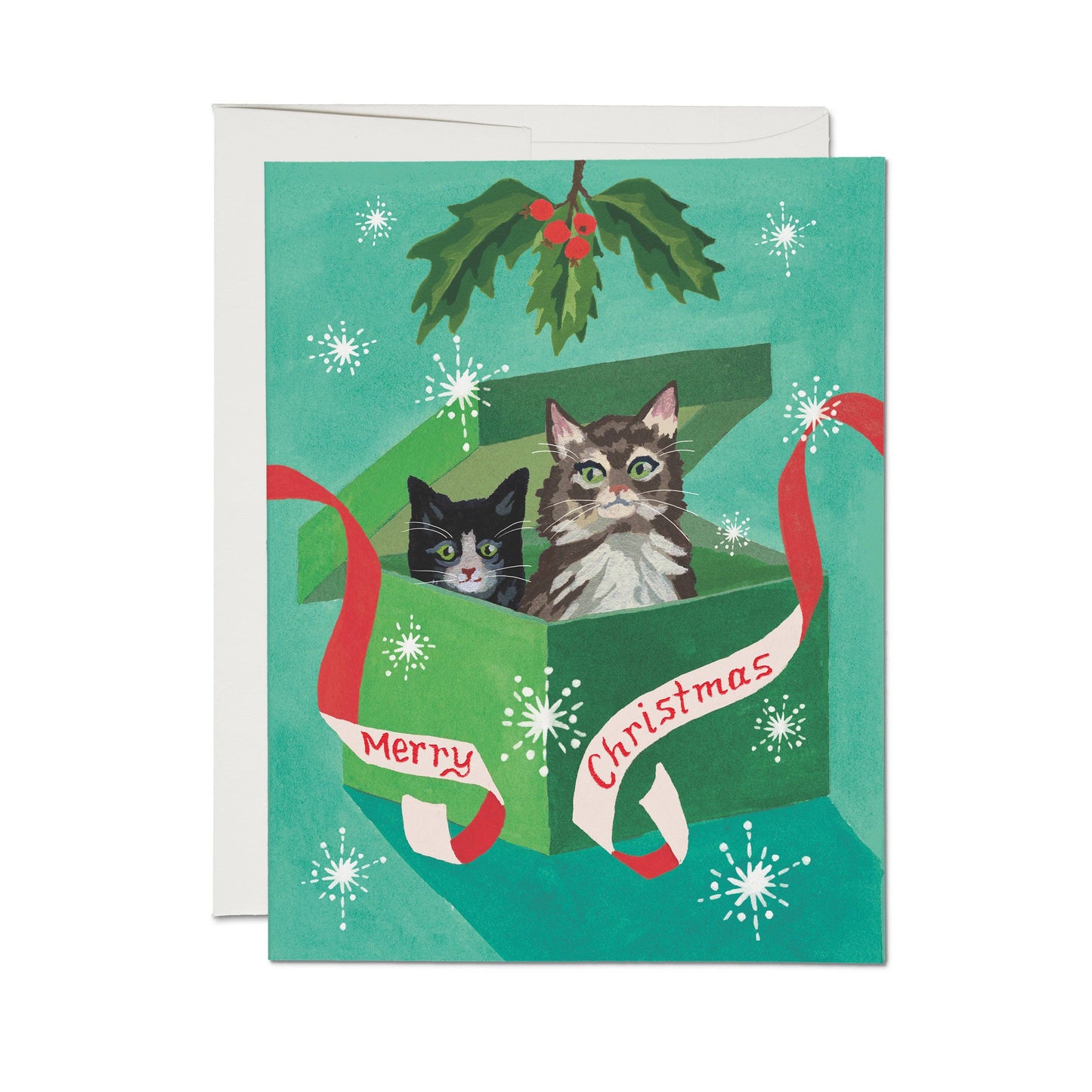 Christmas Card; Meowy Christmas