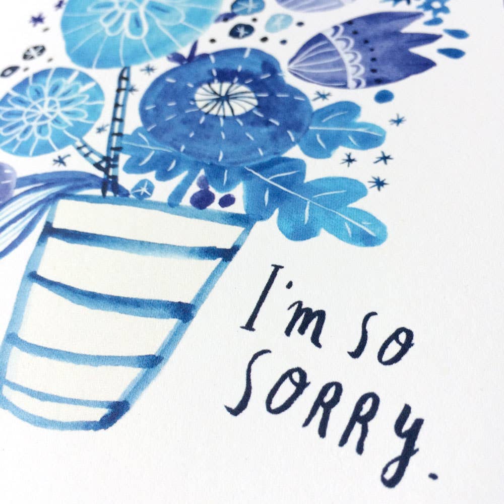 Sympathy Card; Blue Bouquet