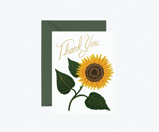 Rifle Paper Co. Thank You Card; Sunflower