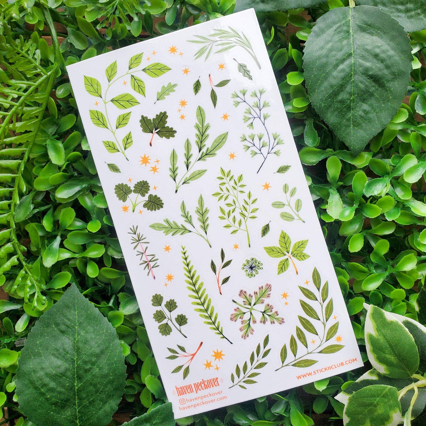 Stickii Sticker Sheet; Lovely Leaves