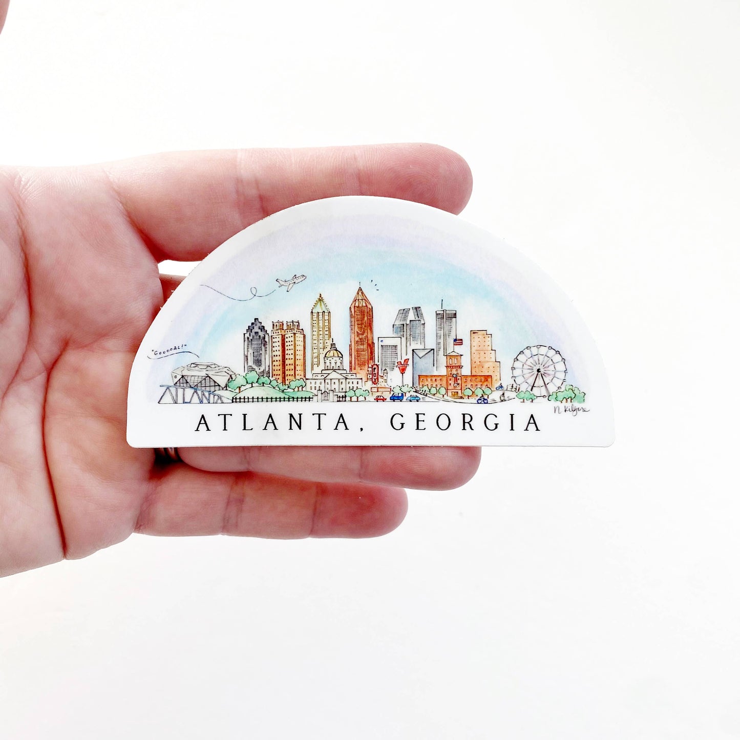 Vinyl Sticker; Atlanta, Georgia By Natty Michelle Paperie