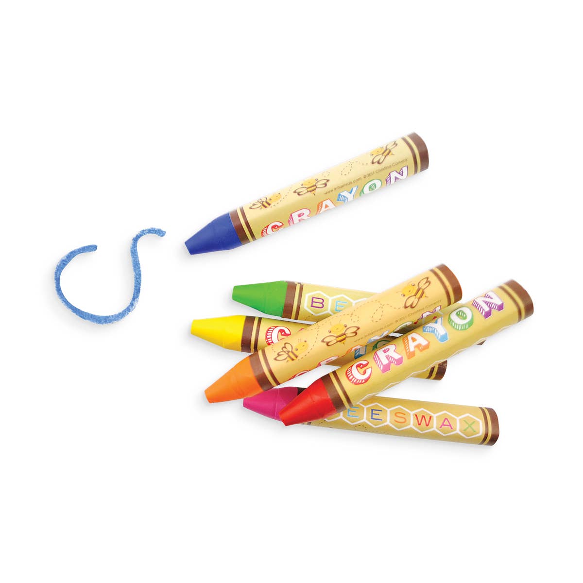 Ooly Brilliant Bee Crayons (24 Crayons, Triangle Shape)