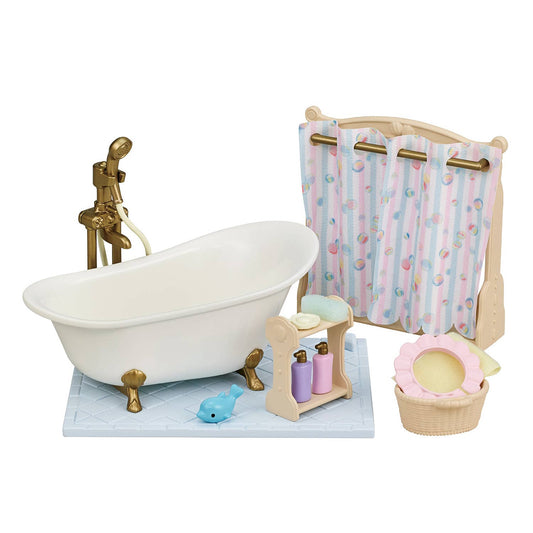 Calico Critters Dollhouse Furniture; Bath & Shower Set (Collectible)