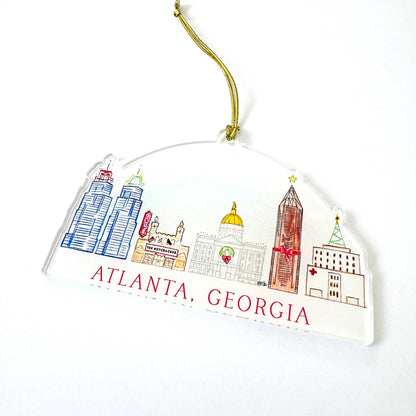 Ornament; Atlanta, Georgia (Acrylic)