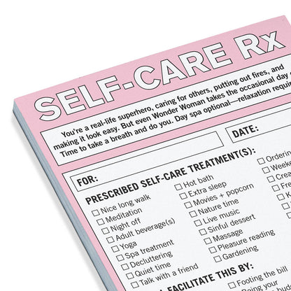 Nifty Notepad; Self-Care RX (Pink, 50 Sheets)