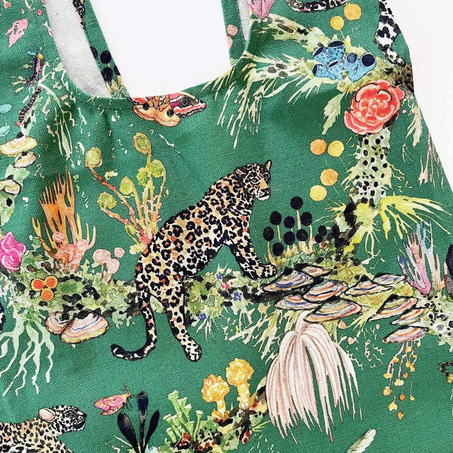 Pinafore Apron; Felidae Tree / Leopard Print