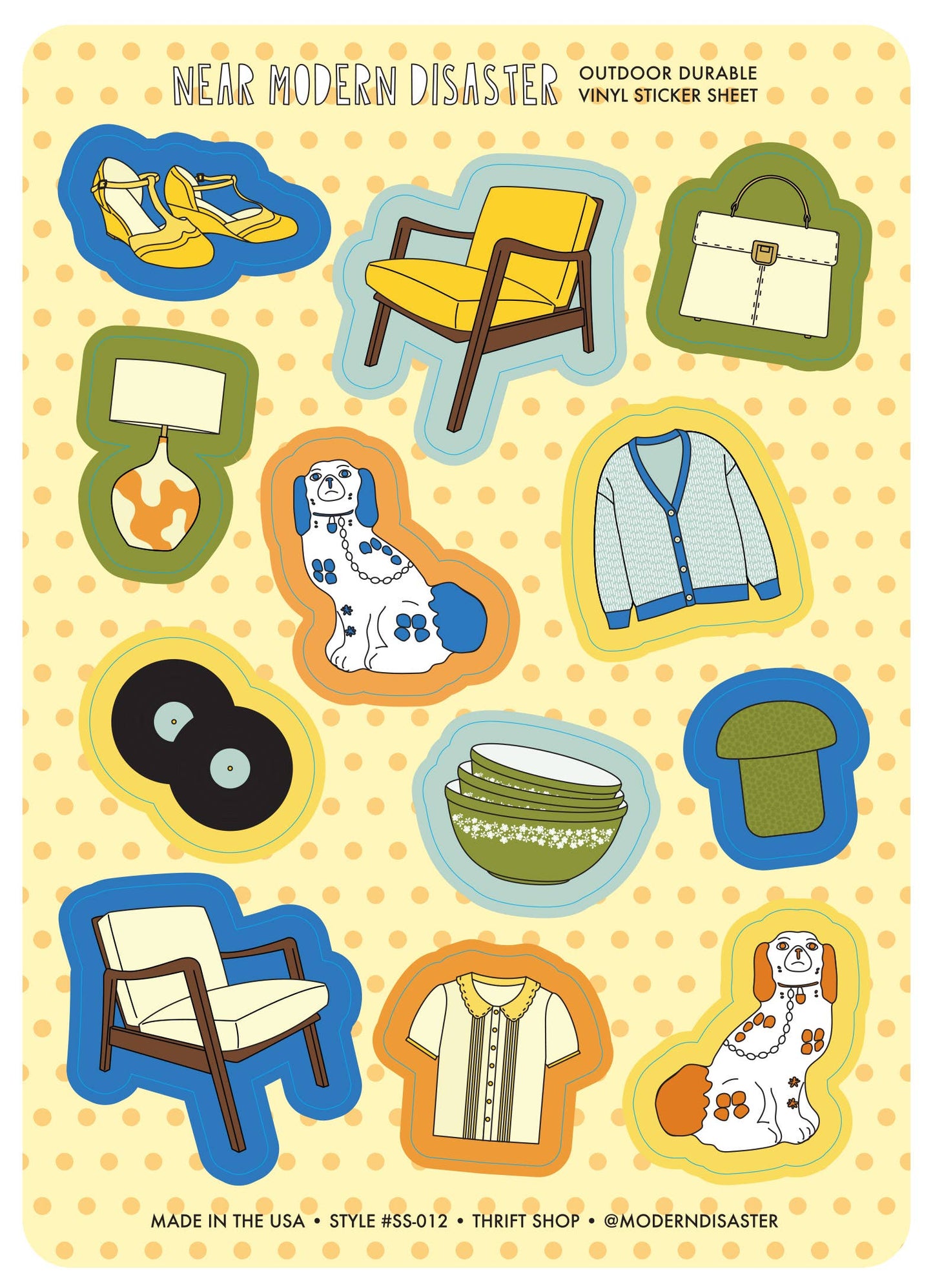 Sticker Sheet; Thrift Shop