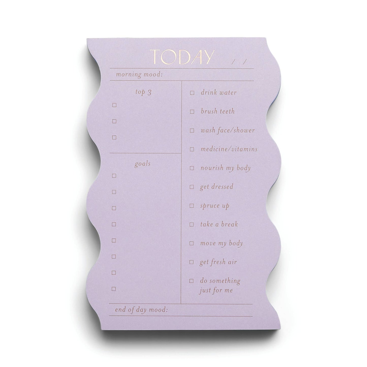 Notepad; Wavy Daily (Lilac, 100 Tear-Away Sheets)