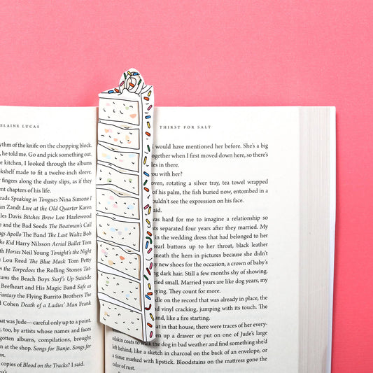 Die Cut Bookmark; Sprinkle Cake Slice By Humdrum Paper