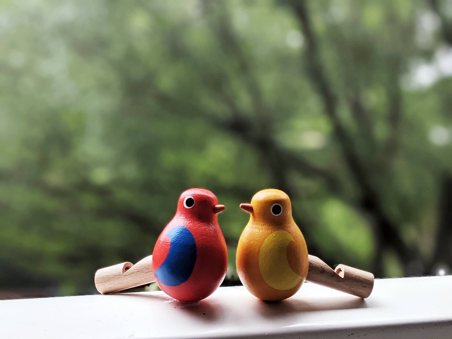 Wooden Bird Whistles; 4 Colors