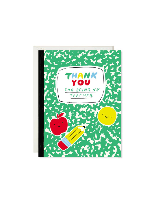 Thank You Card; Teacher Notebook