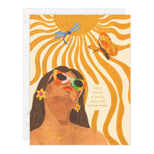 Seedlings Friendship Card; Sunshine Soul (Plantable Envelope)