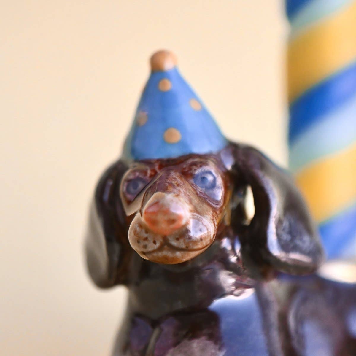 Camp Hollow Cake Topper; Dachshund (Hand-Painted Porcelain)