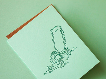 Greeting Card; Mr. Mow It All By M.C. Pressure