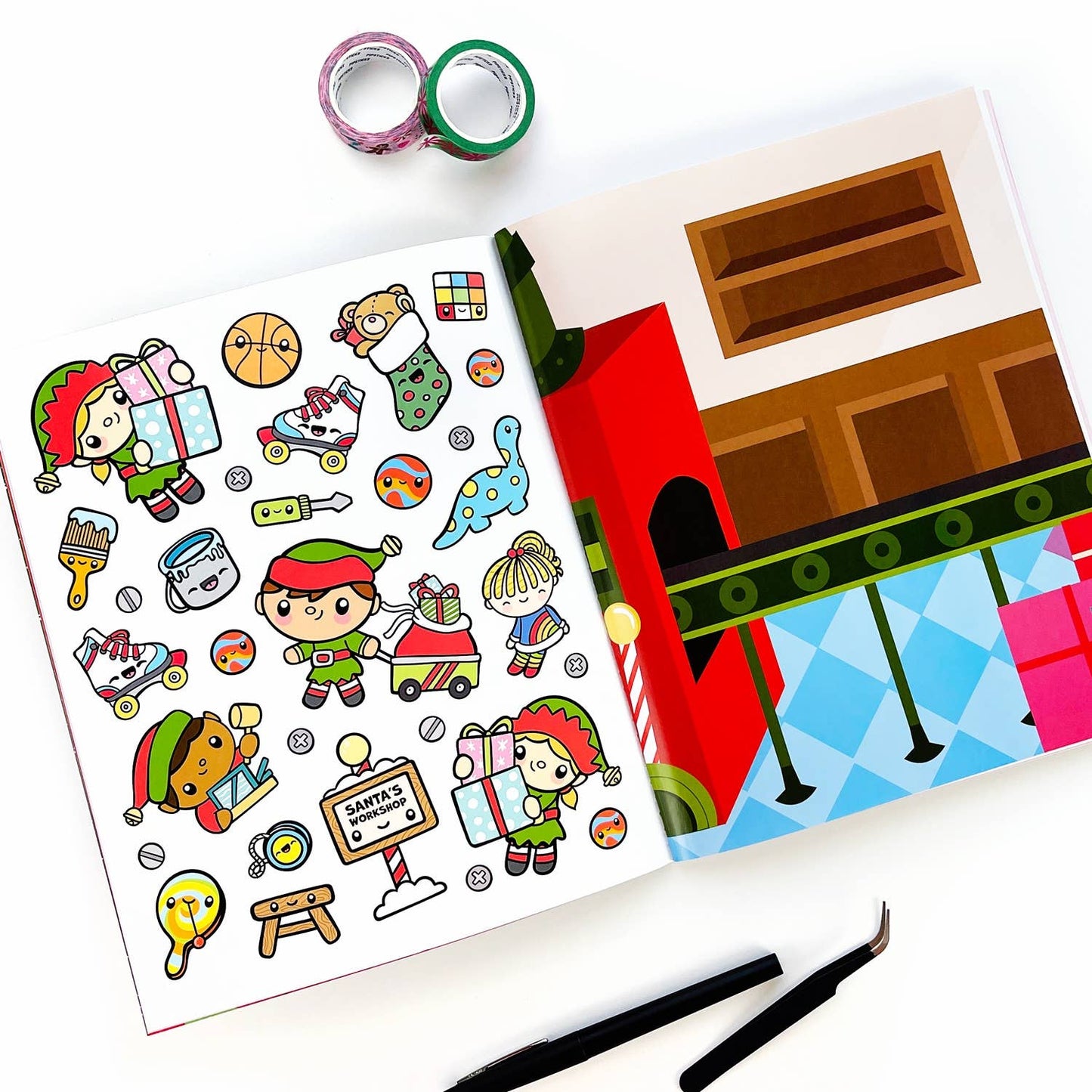 Pipsticks Sticker Book; Draw-Along Christmas (Over 400 Stickers)