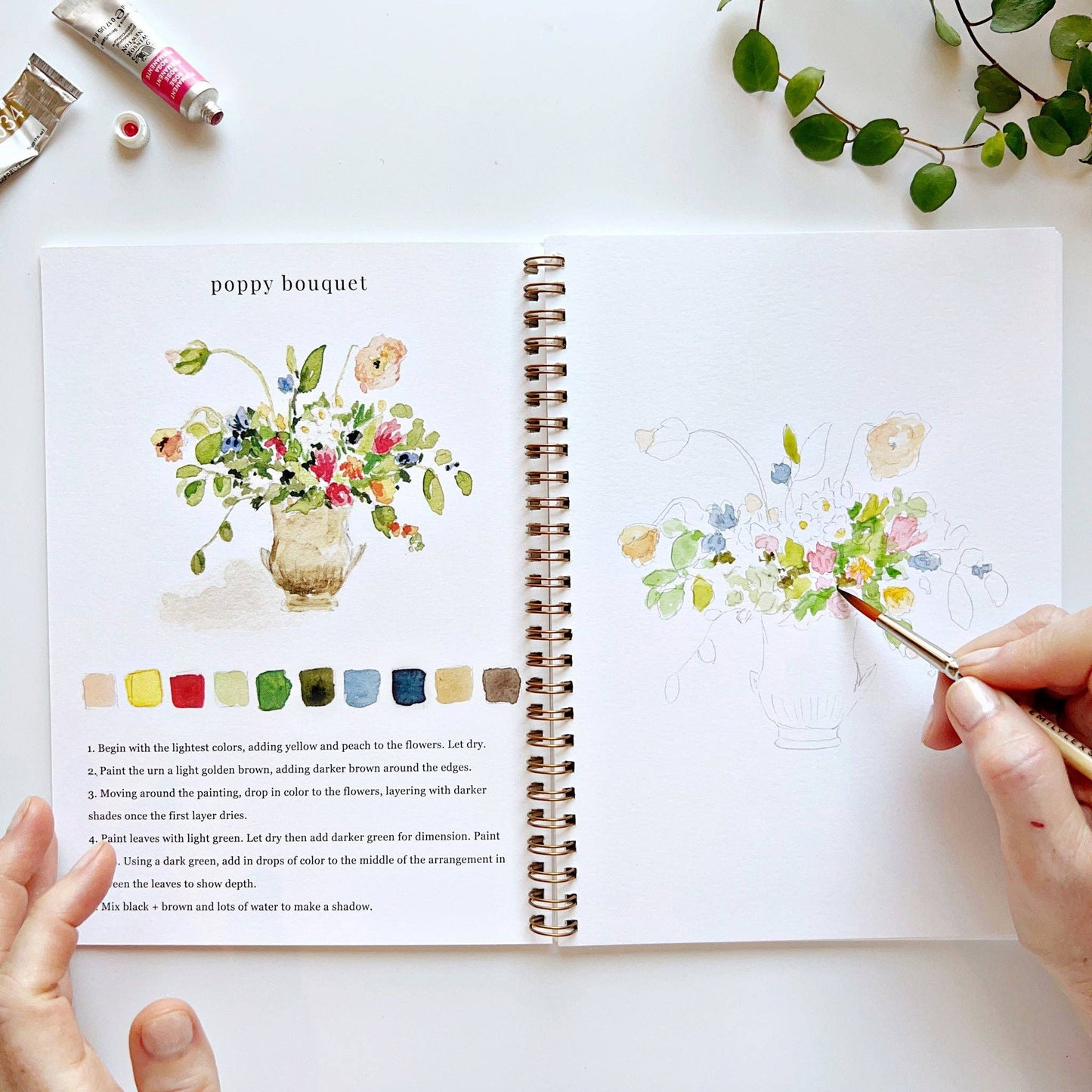 Watercolor Workbook; Bouquets By Emily Lex Studio