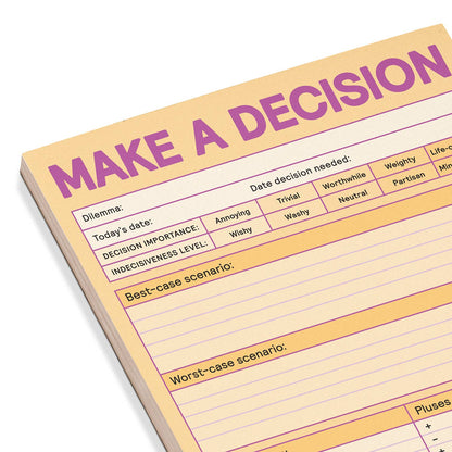 Notepad; Make a Decision (Pastel Version, 60 Sheets)