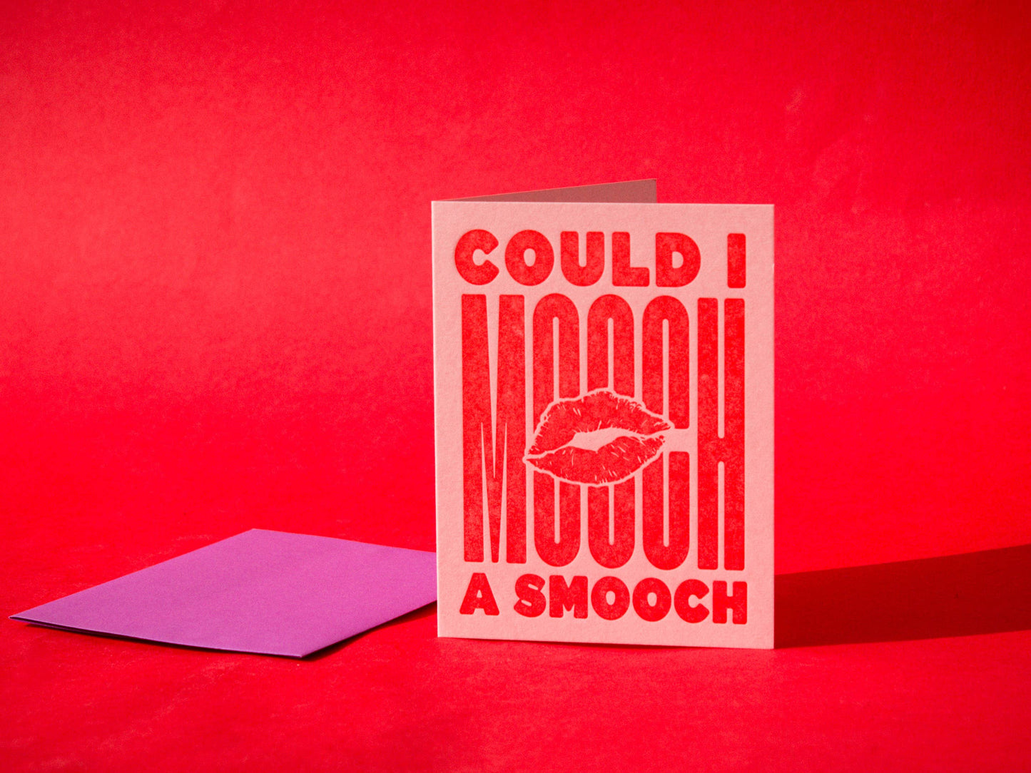 Love Card; Can I Mooch A Smooch (Pink and Red) By M.C. Pressure