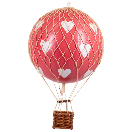 Hot Air Balloon Model; Travels Light (Red Hearts)