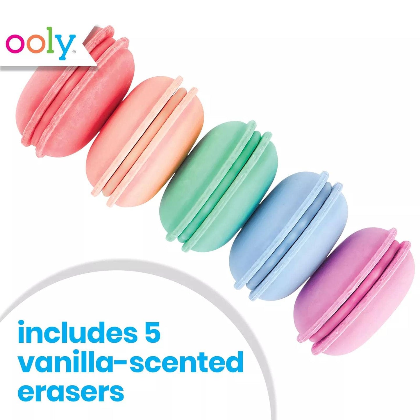 Ooly Scented Erasers; Le Macaron Patisserie (Set of 5)