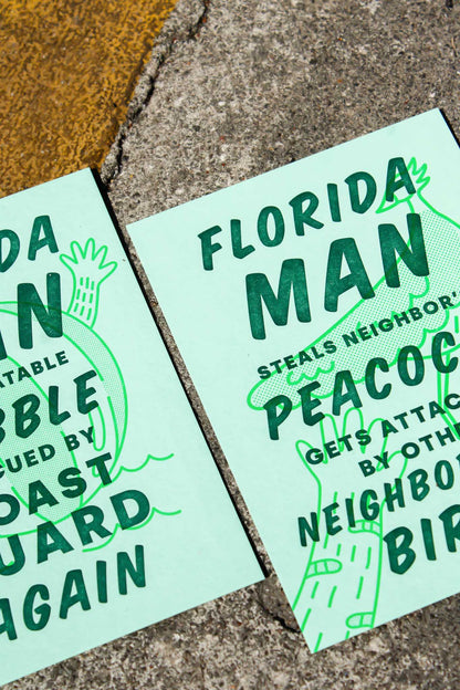 Postcard Set; Florida Man Letterpress Vol. 2 (Pack of 5)