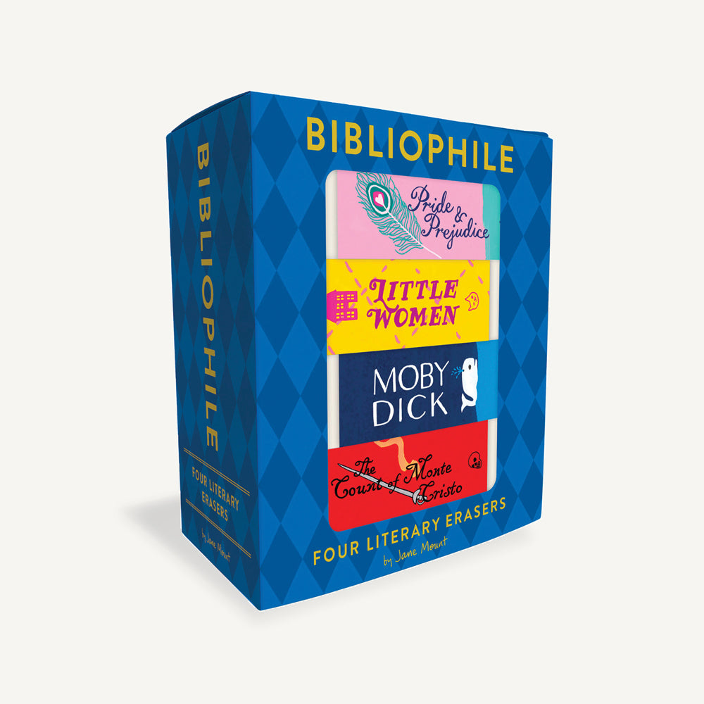 Eraser Set; Bibliophile Literary Books (4 Erasers)