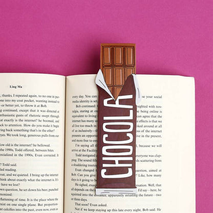 Die Cut Bookmark; Bar of Chocolate By Humdrum Paper