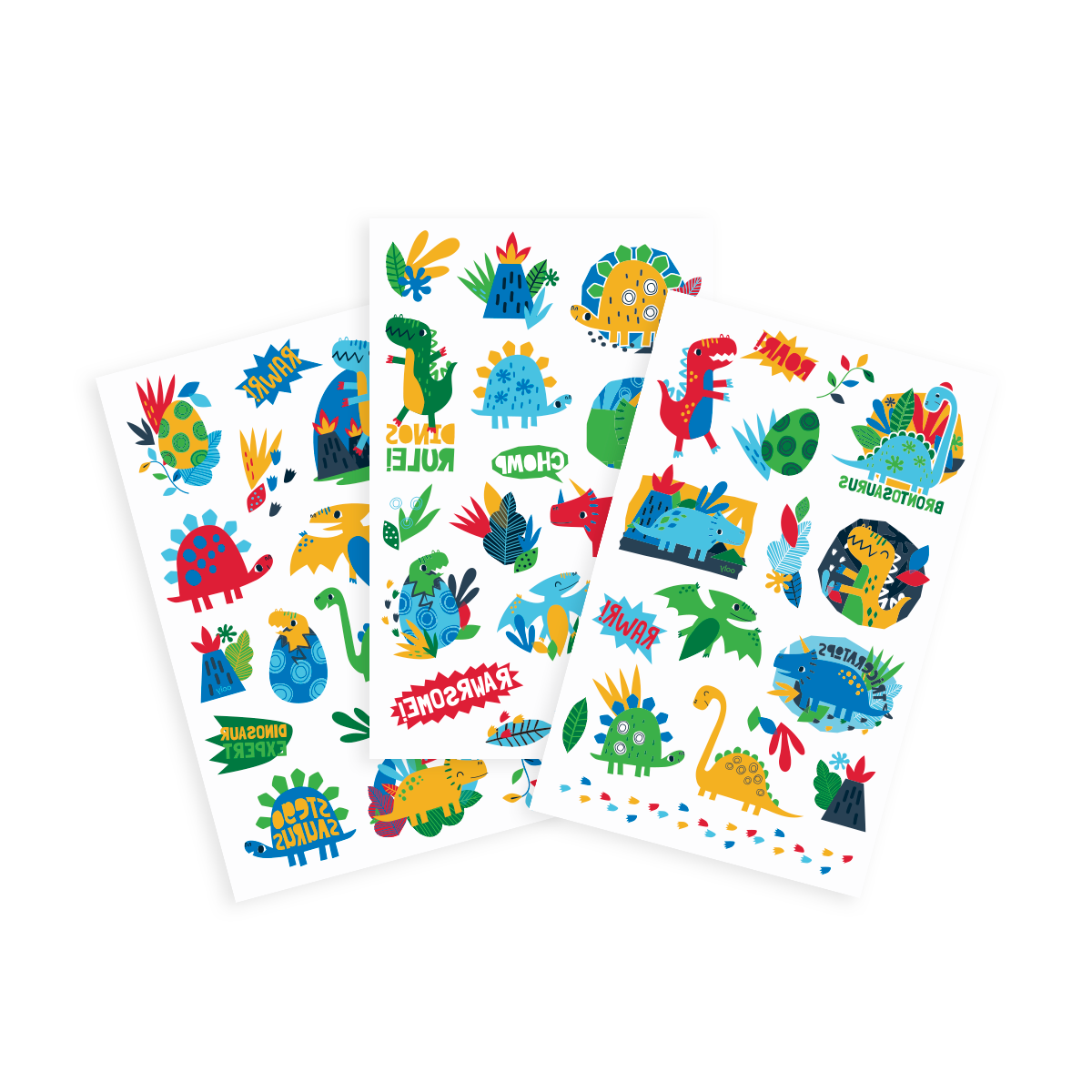 Ooly Tattoo Palooza Temporary Tattoos: Dino Days (3 Sheets