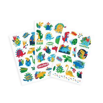 Ooly Tattoo Palooza Temporary Tattoos: Dino Days (3 Sheets