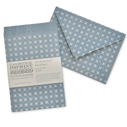 Patterned Envelopes (Packet of Ten); Little Stars Faded Denim