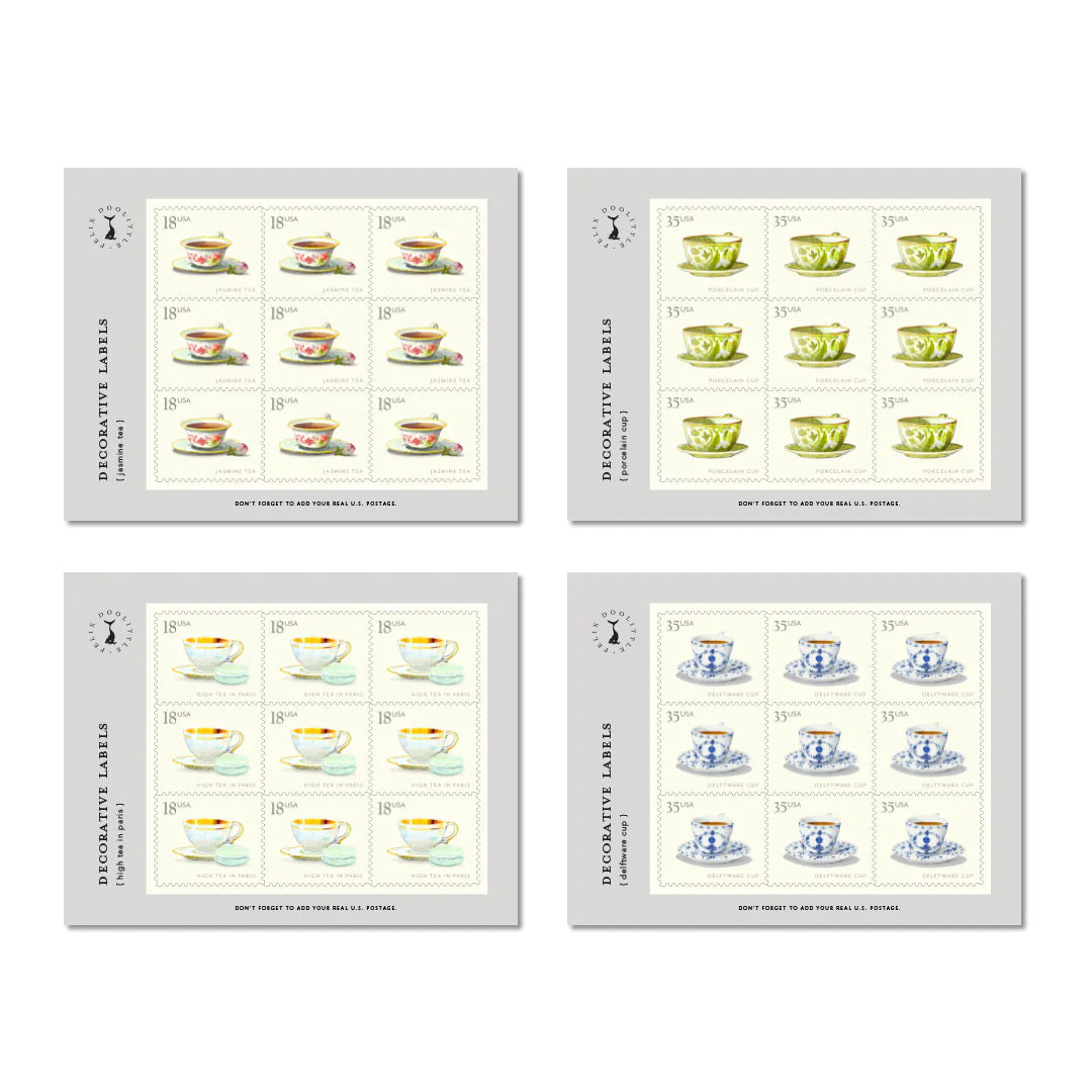 Decorative Labels; High Tea by Felix Doolittle (36 Labels)