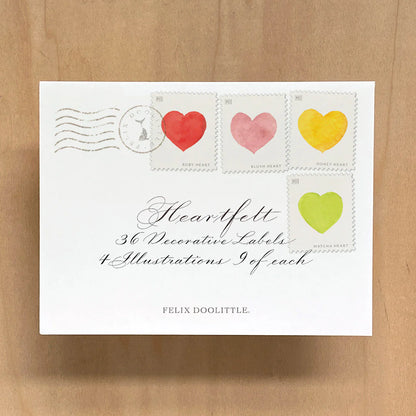 Decorative Labels; Heartfelt by Felix Doolittle (36 Labels)