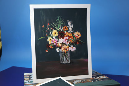 Art Print; Vase of Wild Flowers (8x10") By XO Whit