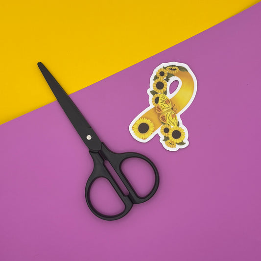 Vinyl Sticker; Ribbon for Childhood Cancer