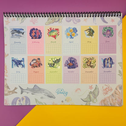 2025 Calendar; Sea Life - Made By Shellie