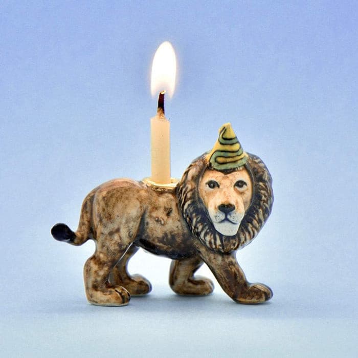 Cake Topper; Lion By Camp Hollow (Hand-Painted Porcelain)