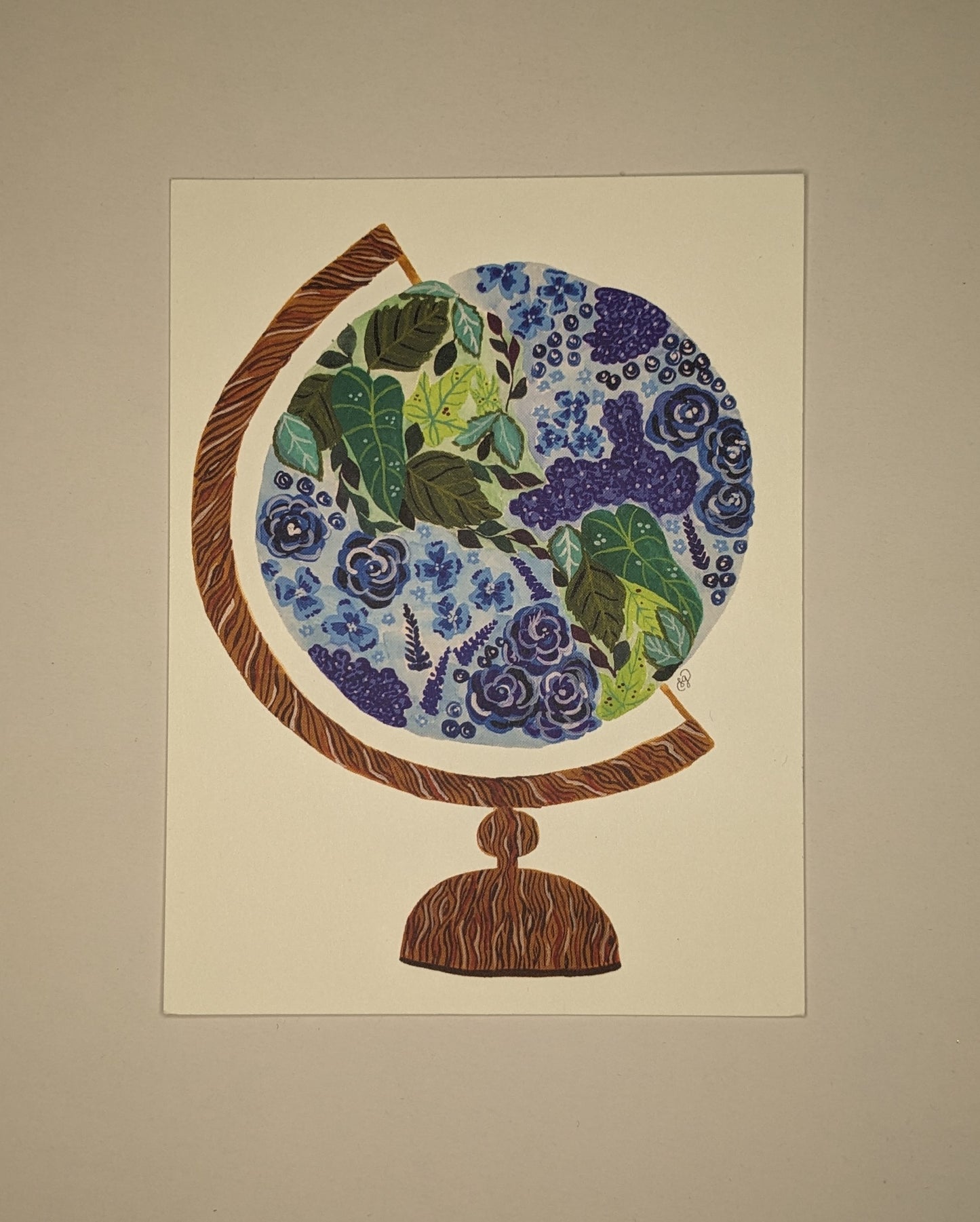 Art Print; Globe (6x4") - Made By Shellie