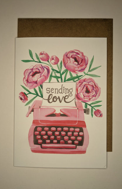 Greeting Card; Sending Love - Made by Shellie