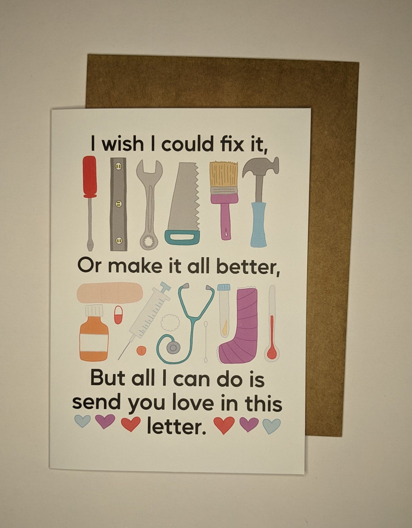 Sympathy Card; I Wish I Could Fix It