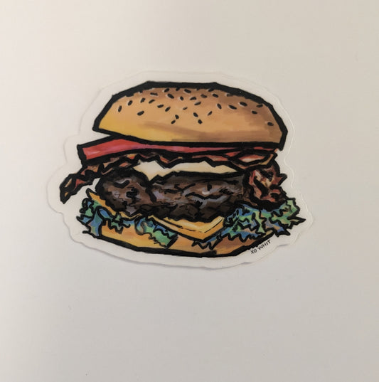 Vinyl Sticker; Hamburger