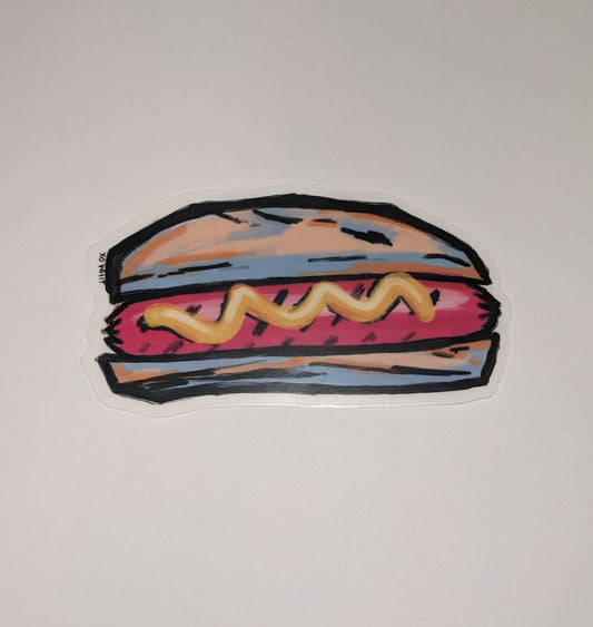 Vinyl Sticker; Hotdog