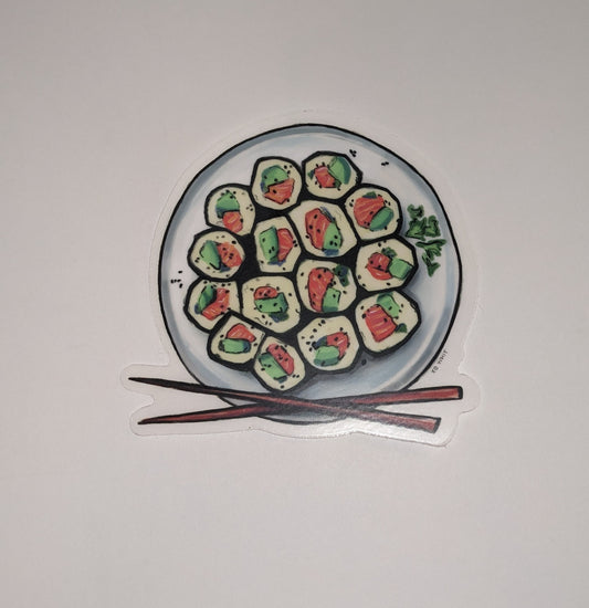 Vinyl Sticker; Sushi