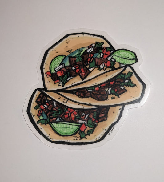 Vinyl Sticker; Street Taco