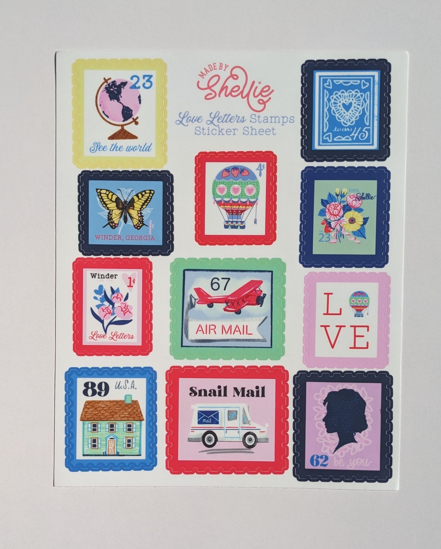 Sticker Sheet; Stamps - Made By Shellie