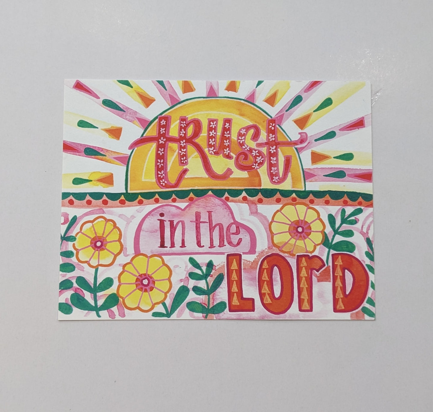 Art Print; Trust in the Lord (4x6") - Made by Shellie