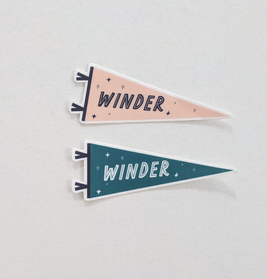 Vinyl Sticker; Winder Pennant